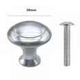 thumbnail image 2 of 10 Pcs Cabinet Door Knobs Brushed Nickel Round Drawer Handle Hardware Stainless Steel With Screw For Kitchen Bathroom Bedroom Silver - 30mm Diameter knob, 2 of 8