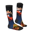 thumbnail image 4 of Lsque Playful Colorful Dragons Flowers Printed Crew Socks Men's Women's LightWeight Thin Casual Calf Socks ,Knee High Socks,Cotton Socks, 4 of 9