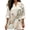 Bird And Flower Print, variant on Workout Tops Cotton Linen Summer Tops Blue Toile Landscape Print Side Button Curved Hem Long Sleeve Tops for Women for Vacation, Size Medium