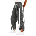 thumbnail image 2 of Women'S Printed Wide Leg Athletic Pants Elastic High Waist With Drawstring Loose Fit Striped Side Casual Joggers With Pockets, 2 of 6