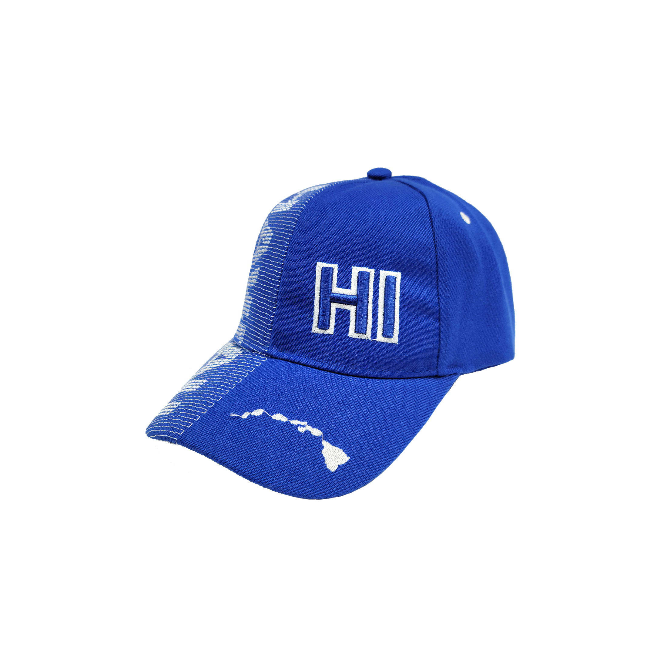 ISLAND CREW HAWAII CAP: Hi Hawaii W/ Island Logo, Royal Blue