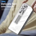 thumbnail image 3 of MonsDirect for 7.6 inch Samsung Galaxy Z Fold 4 5G 2022 Case with S Pen & S Pen Holder, Two Hinge Protection Plating Frame PC Cover, Shell Membrane Integrated Case with Stand & Lens Protection, Silver, 3 of 7
