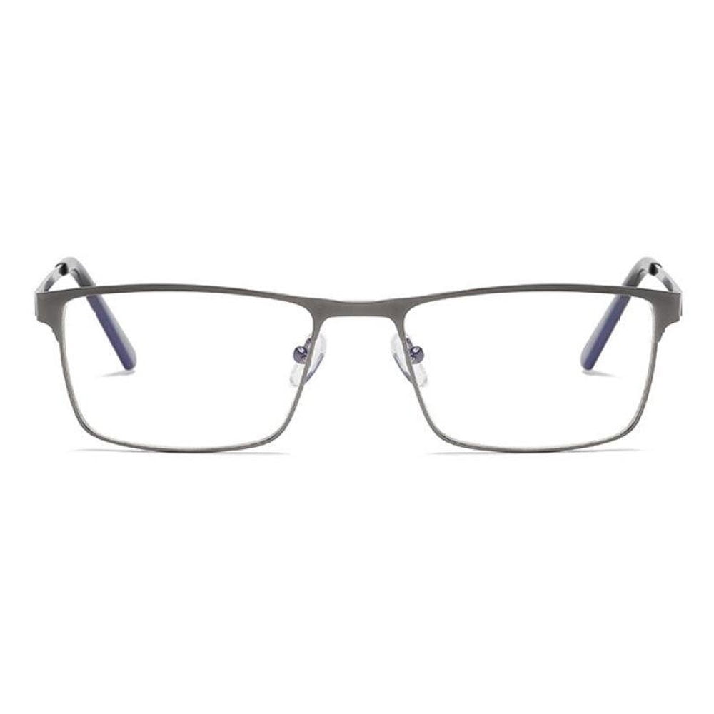 3 Pairs of Mens Classic Rectangle Reading Glasses +4.5, Metal Gunmetal Spring Hinges Classic Readers 4.5