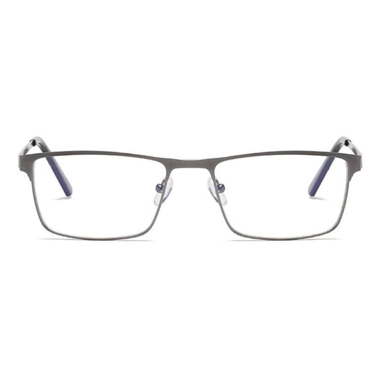 Mens Classic Blue Light Blocking Rectangle Reading Glasses +  display picture 3
