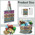 thumbnail image 4 of Sac Fourre-Tout en Toile Rayé Hippie – Sac de Courses Rétro Esthétique Réutilisable, 4 of 6