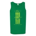 thumbnail image 2 of Green Striped Ford Mustang | Mens Cars and Trucks Graphic Tank Top, Kelly, X-Large, 2 of 3