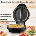 thumbnail image 5 of Dual-Zone Electric Omelette Maker, Electric Omelette Maker Machine, Omlet Maker ElectricNonstick, Non Stick Coating with Indicator Lights, 2 Individual 6.5" Omelets at Once, Quick & Easy, 5 of 6