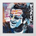 thumbnail image 2 of Stephen Chambers 15x15 White Modern Wood Framed Wall Art Titled - Banksy Unmasked, 2 of 6