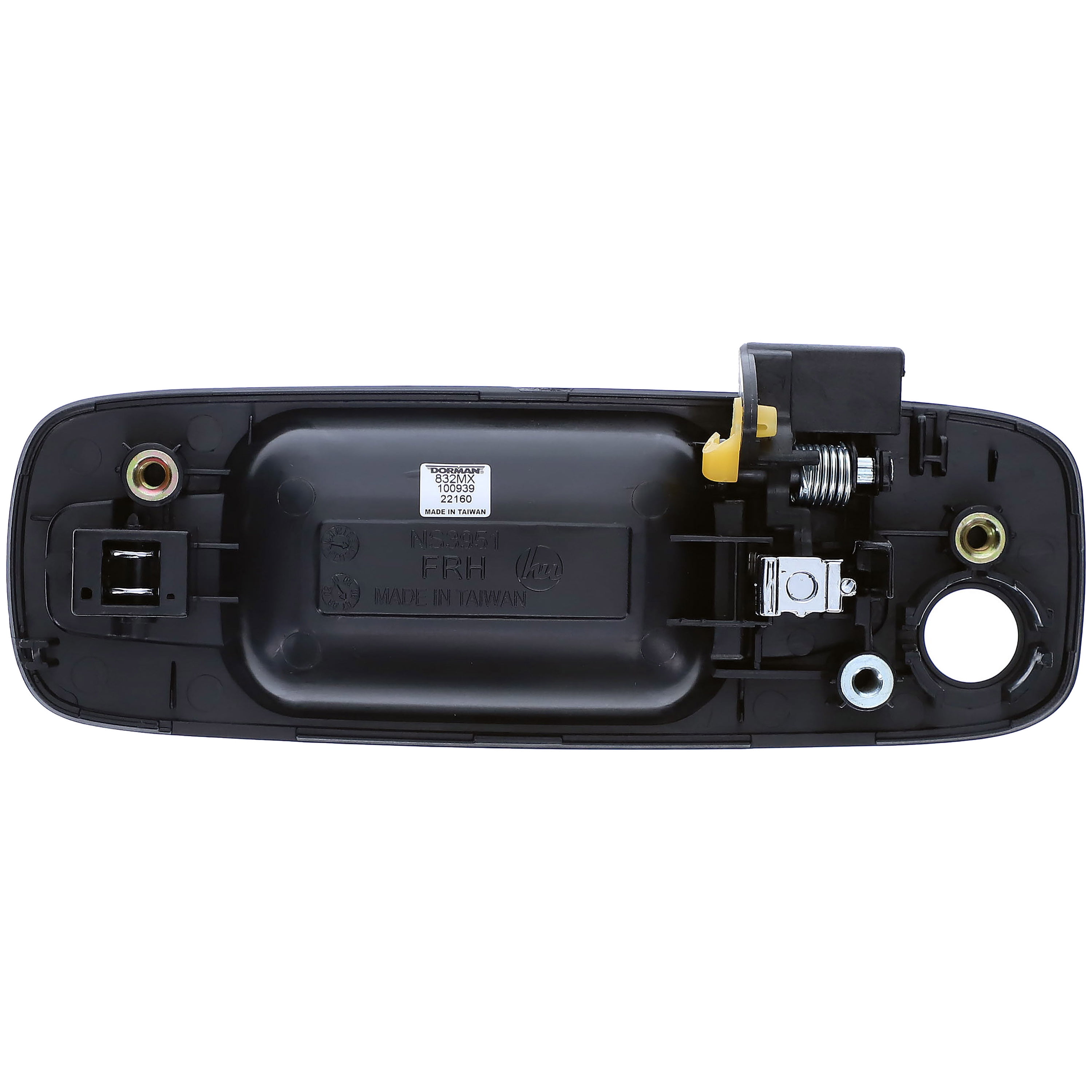 Dorman 832MX Front Passenger Side Exterior Door Handle for Specific Nissan Models, Chrome Lever and Black Housing