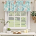 thumbnail image 2 of Teal Red Coastal Curtain Valances for Windows, Kitchen Valance Window Treatments Panel 2 Pack, Nautical Seahorse Beach Coral Starfish Rod Pocket Short Curtains for Bathroom Bedroom 54 x 18 Inch, 2 of 8