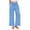 Blue-pants, variant on Inverlee Women's Cotton Linen Palazzo Pants Summer Casual Wide Leg Trousers Trendy Breathable Elastic Waist Drawstring Bottoms with Buttons