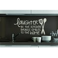 thumbnail image 2 of Laughter in the Kitchen Brings Smiles to the Home Quotes Home Décor Stickers, 23 x 12 , Warm Gray, 2 of 4