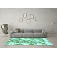 thumbnail image 3 of Ahgly Company Indoor Rectangle Abstract Turquoise Blue Modern Area Rugs, 8' x 12', 3 of 4