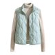 thumbnail image 5 of Chaquetas y abrigos casuales sin mangas y sin capucha para mujer, chaqueta acolchada ligera con cuello alto y sin mangas, abrigo con cremallera para otoño e invierno, chaqueta para mujer, 5 of 5