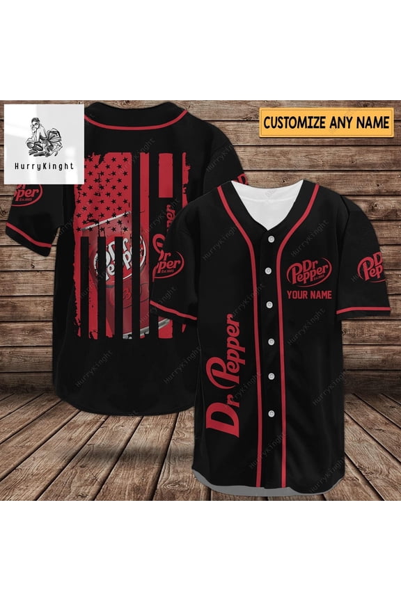 Custom Dr Pepper Baseball Jersey Dr Pepper Shirt Dr Pepper Jersey Dr Pepper Baseball Shirt