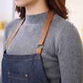 STOBOK Blue Hanging Jean Apron with Pockets Adjustable Neck Strap for ...