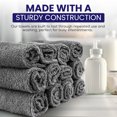 thumbnail image 3 of Linteum Textile 100% Cotton Premium Washcloths, 12x12 Inches [Pack of 24] Light Grey, 3 of 7