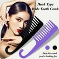 thumbnail image 4 of 2 piezas de peine de dientes anchos grandes, peines de ducha con gancho para cabello rizado mojado, cepillos grandes para desenredar rizos, peinados secos y gruesos cabello largos, para mujeres, 4 of 8