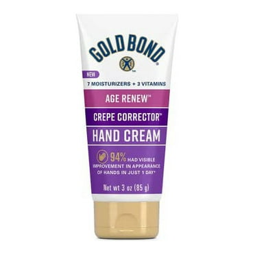 Gold Bond Age Renew Crepe Corrector Hand Cream, Replenishing & Smoothing Formula, 3 oz.
