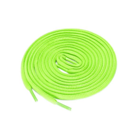 INSPIRE CHIC Unisex 2 Pairs Half Round Oval Elastic Shoelaces for Boots Athletic Sneakers Bright Green 160 cm/63"