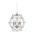 thumbnail image 2 of Elegant Designs 4 Light Hexagon Industrial Rustic Pendant Light, Brushed Nickel, 2 of 5