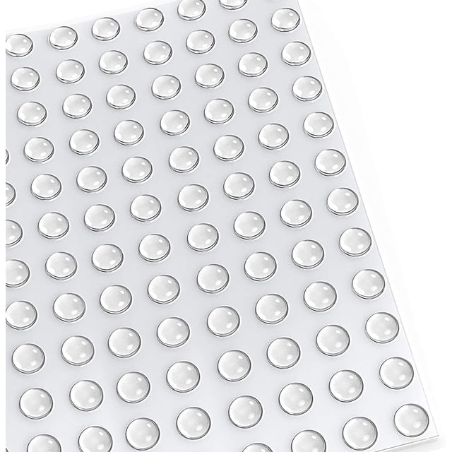 Topes autoadhesivos para puertas RUTICH, 500 unidades, goma transparente de 6 mm x 1,5 mm