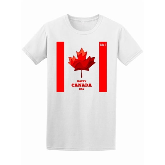 Happy Canada Day Maple Leaf T-Shirt Men -Image by Shutterstock, Male Small