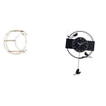 thumbnail image 1 of Estante de almacenamiento de pared,Estantería colgante de pared de metal de 3 niveles para decoración de dormitorio,Reloj de pared,Reloj de pared con diseño de pájaro,reloj colgante de, 1 of 8