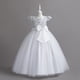 thumbnail image 1 of Vestido de niña Vestido de novia sin mangas con lentejuelas para niñas de talla mediana y grande Vestido de niña de flores Vestido de princesa de actuación Vestido largo hasta el suelo, 1 of 6