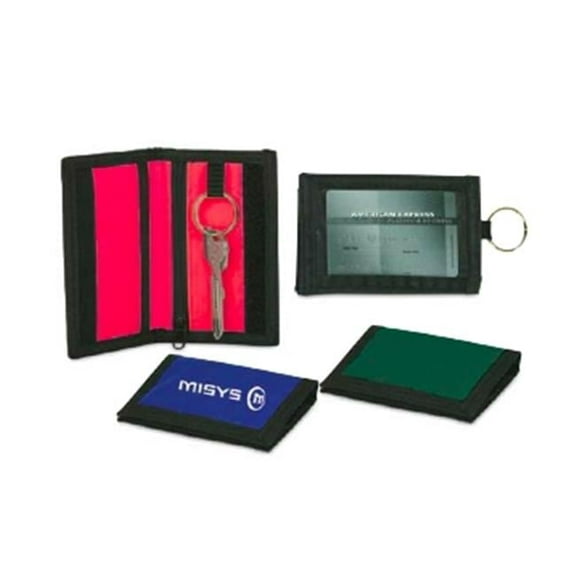 T-A Premium 11-834 4.5 x 3 in. ID Key-Ring Wallet - Black or Blue