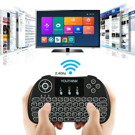 Yosoo Portable Mini Wireless 2.4GHz  Keyboard Mouse Combos USB Backlit Multi-touch  For PC