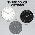thumbnail image 2 of Wall Clock, Gray Silent Non-Ticking, Decorative Battery Operated Wall Clocks for Bedroom, Kitchen, Home, Office, School, Hotel (8 Inch), 2 of 10