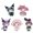 K, variant on 6 PCS 4 INCH Hello Kitty Anime Figure Toys Cute Room Decor Action Figure Statues Anime Cake Toppers Figurines Pvc Model Dolls
