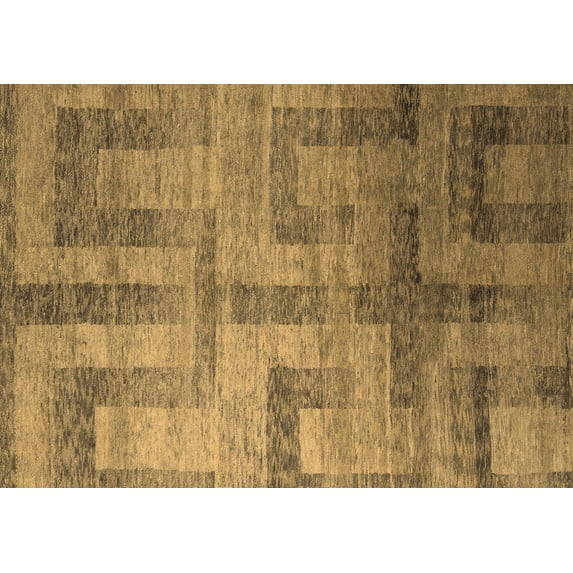 Ahgly Company Indoor Rectangle Abstract Brown Modern Area Rugs, 5' x 7'