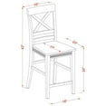 thumbnail image 2 of East West Furniture Eden 3-piece Dining Set with Stool in Buttermilk and Cherry, 2 of 7
