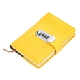 thumbnail image 3 of Unique Bargains A6 Diary with Lock, Journal with Lock Cute Journaling Leather Notebook Journal Diary, Yellow, 3 of 7