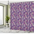 thumbnail image 4 of Ambesonne Abstract Shower Curtain, Alphabet in Lilac Theme, 69"Wx84"L, Multicolor, 4 of 4