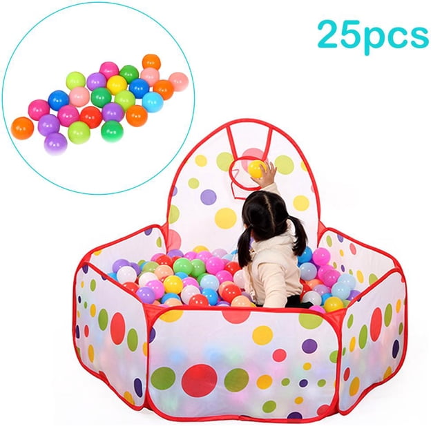 25 piezas Ocean Wave Balls Piscina Juguetes al aire libre + Niños Kid Ocean Ball Pit