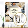 thumbnail image 3 of Designart "Grand Magnolia Display I" Floral Square Mirror For Wall Decor - Large White Square Printed Wall Mirror Art - Square Cottage Mirror - Wall Mounted Square Large Mirror, 3 of 5