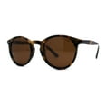 thumbnail image 1 of Mens Polarized Iconic Keyhole Horn Rim Hipster Sunglasses Shiny Tortoise Brown, 1 of 4