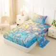 thumbnail image 2 of Erosebridal Iridescent Glass Mosaic Print Twin Sheet Sets 3pcs For Boys Girls,Teens Gradient Colored Ice Glitter Print Bedding, 2 of 5