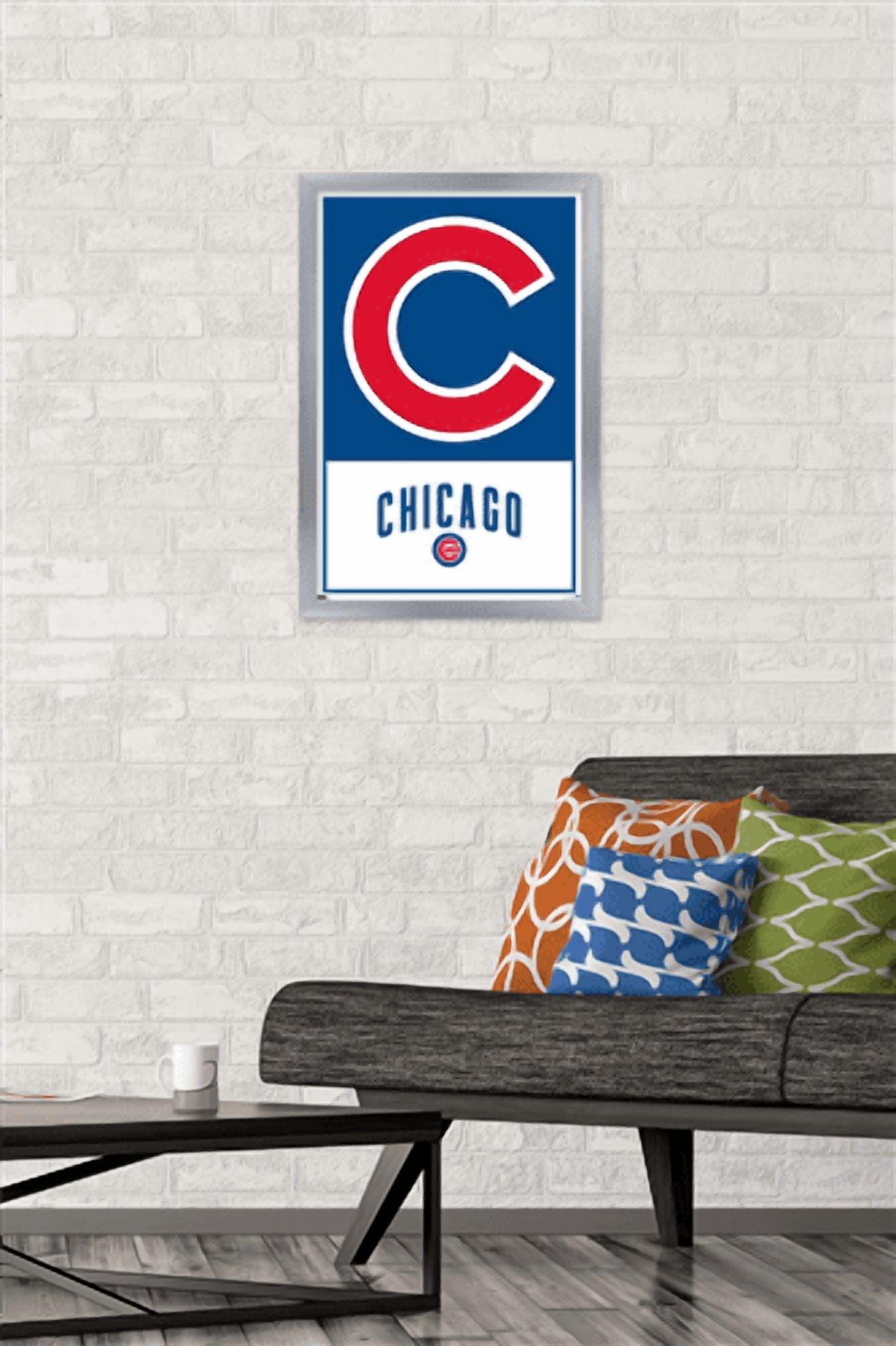 MLB Chicago Cubs - Logo 22 Wall Poster, 14.725" x 22.375" Framed