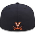 thumbnail image 4 of Men's New Era Navy Virginia Cavaliers Script Original 59FIFTY Fitted Hat, 4 of 6