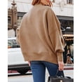 thumbnail image 2 of INFITTY Womens Sweaters Oversized Batwing Sweater Long Sleeve Pullover Ribbed Knitted Casual Tops Sweater, 2 of 6