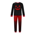 thumbnail image 4 of Racifhz Matching Family Halloween Pajamas Set Comfortable Loungewear Long Sleeve and Pants Sleepwear Festive Holiday Printed Nightwear Cozy Autumn Fall Gifts for Family Party, Men Size:L, 4 of 5