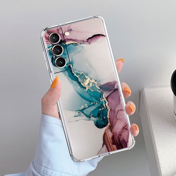 Fundas de silicona para Samsung Galaxy S21 Ultra S20 FE S10 Plus S9 S8 Note 20 10 funda suave Tpu acuarela mármol cubierta del teléfono Tan Jianjun unisex