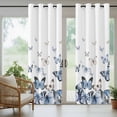thumbnail image 5 of Outdoor Curtains for Patio Waterproof, Blue Butterflies Outdoor Privacy Panels Grommet, Elegant Pastoral Butterfly Blackout Outside Curtains for Porch/Cabana/Pergola/Gazebo 54"x95", 1 Panel, 5 of 8