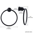 thumbnail image 4 of WOWOW Black Bathroom Towel Ring Stainless Steel Hand Towel Holder for Bathroom, 4 of 7