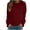Wine, variant on VANLOFE Women's Solid Color Long Sleeve Sweatshirt O-Neck Sweatshirt for Women Women's Soft Warm Blue Sweatshirt M