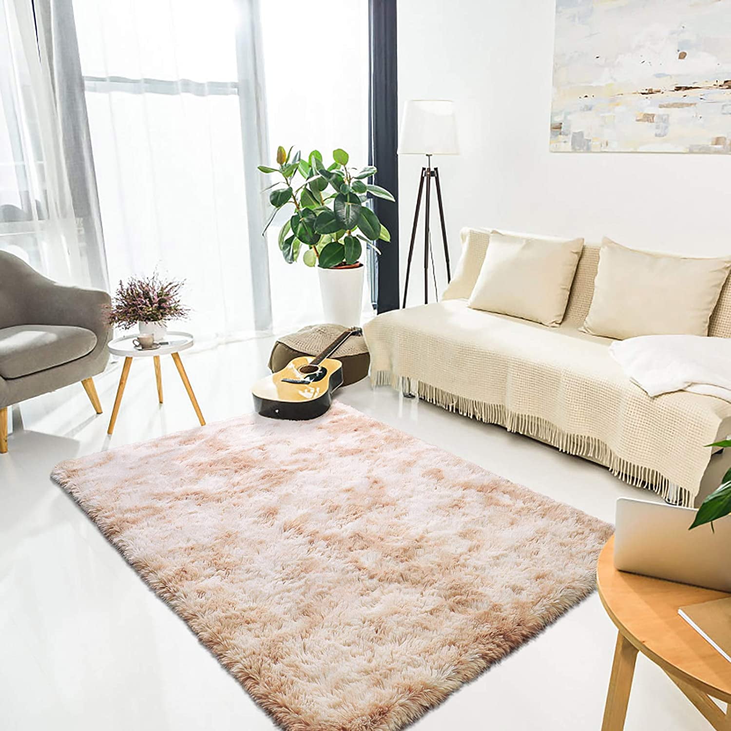 MELLCO Shag Loomed Area Rug for Kids Play Room Warm Soft Faux Fur